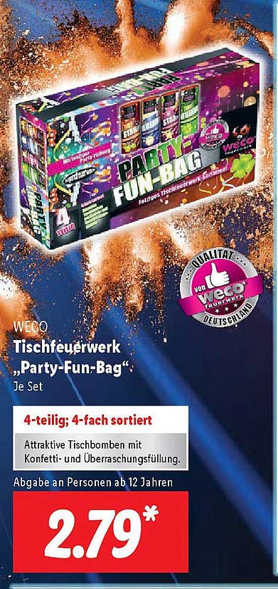 WECO Tischfeuerwerk „Party-Fun-Bag“