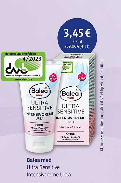 Balea med Ultra Sensitive Intensivcreme Urea