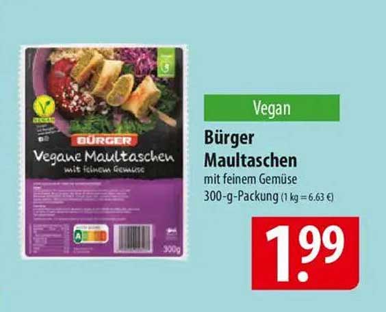 Bürger Vegane Maultaschen