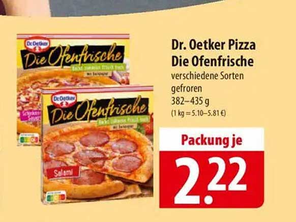 Dr. Oetker Pizza Die Ofenfrische