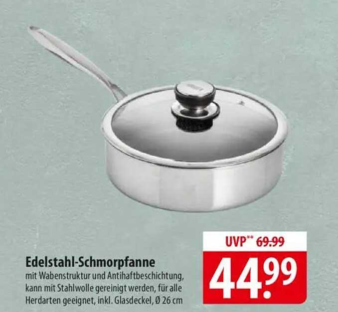 Edelstahl-Schmorpfanne