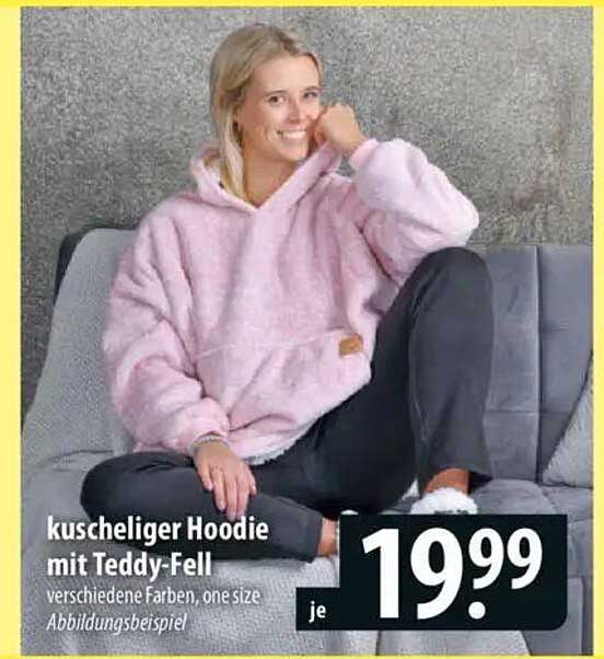 kuscheliger Hoodie mit Teddy-Fell