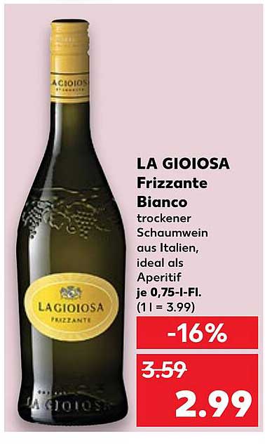 LA GIOIOSA Frizzante Bianco