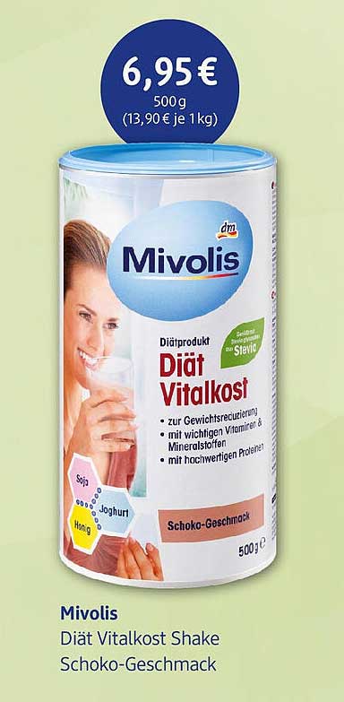 Mivolis Diät Vitalkost Shake Schoko-Geschmack