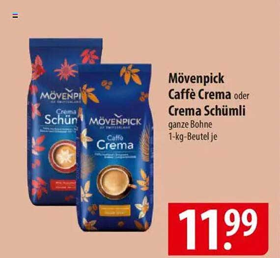 Mövenpick Caffè Crema oder Crema Schümli