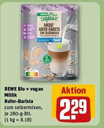 REWE Bio + vegan Milch Hafer-Barista