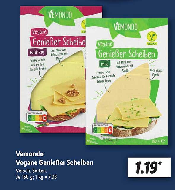 Vemondo Vegane Genießer Scheiben