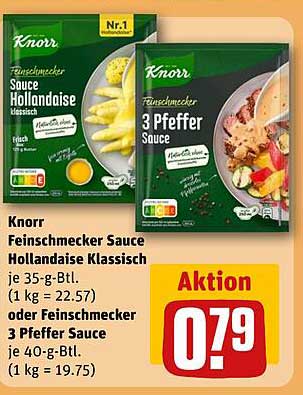 Knorr Feinschmecker Sauce Hollandaise Klassisch oder Feinschmecker 3 Pfeffer Sauce