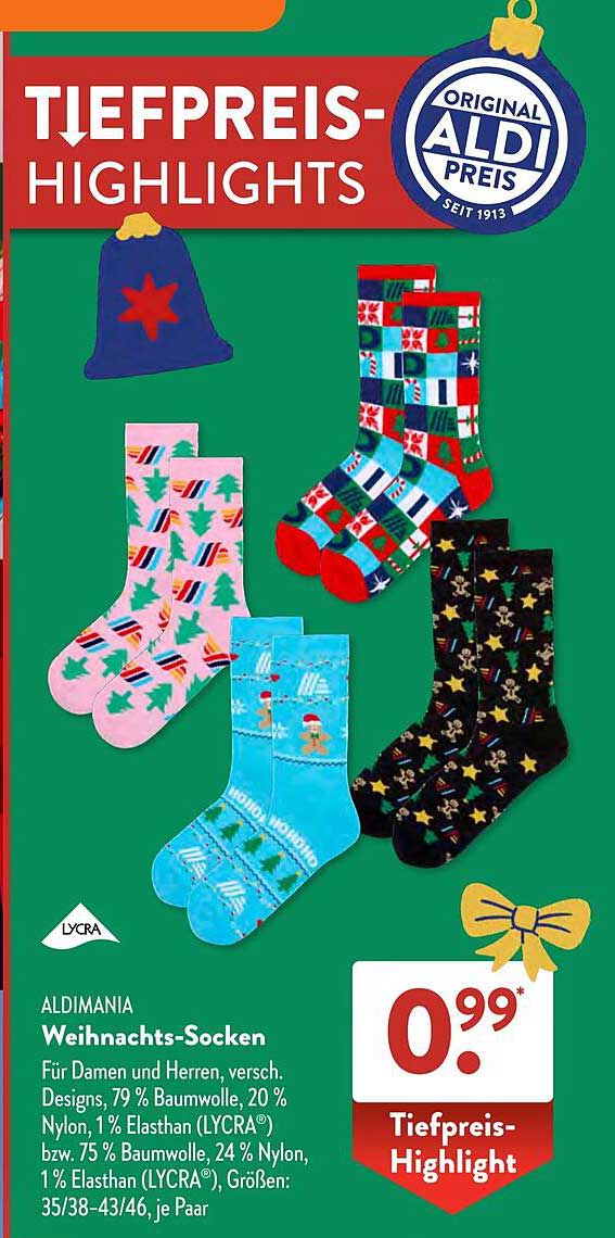 ALDIMANIA Weihnachts-Socken