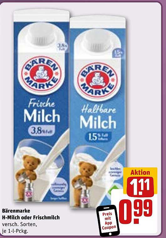 Bärenmarke H-Milch oder Frischmilch