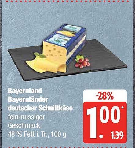 Bayernland Bayernländer deutscher Schnittkäse