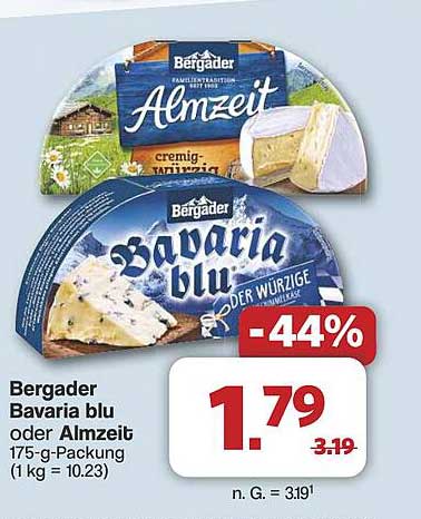 Bergader Bavaria blu oder Almzeit