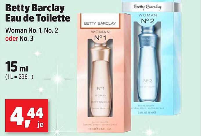 Betty Barclay Eau de Toilette Woman No. 1, No. 2 oder No. 3