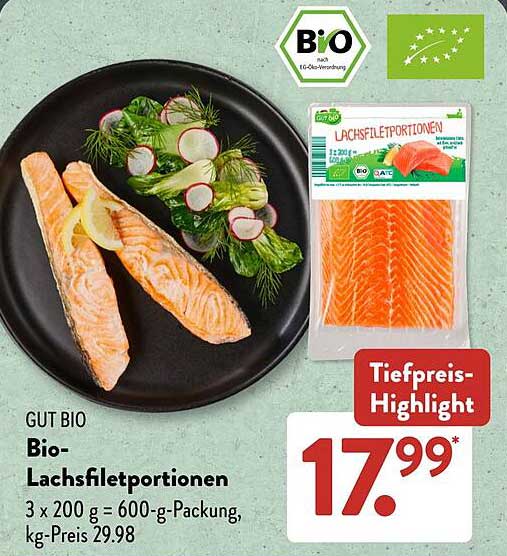 Bio-Lachsfiletportionen