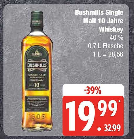 Bushmills Single Malt 10 Jahre Whiskey