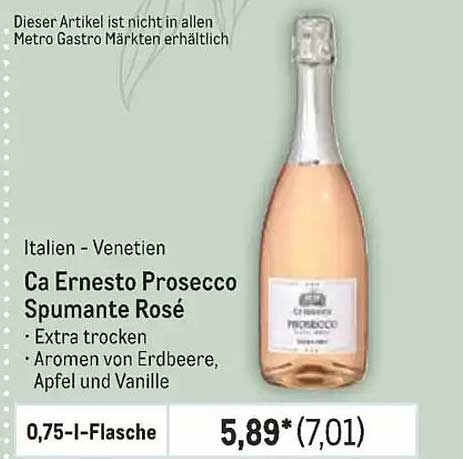 Ca Ernesto Prosecco Spumante Rosé