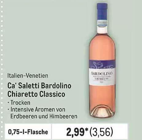 Ca' Saletti Bardolino Chiaretto Classico