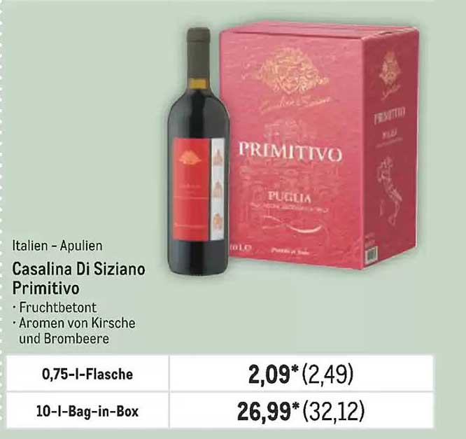 Casalina Di Siziano Primitivo