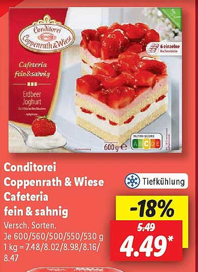 Conditorei Coppenrath & Wiese Cafeteria fein & sahnig Erdbeer Joghurt