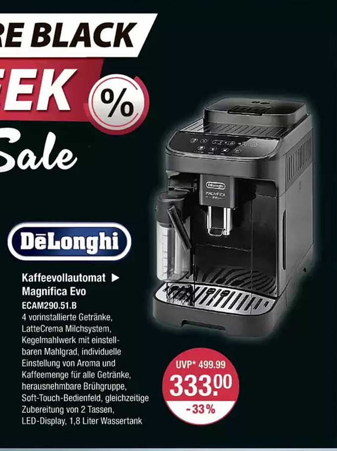 DeLonghi Kaffeevollautomat Magnifica Evo