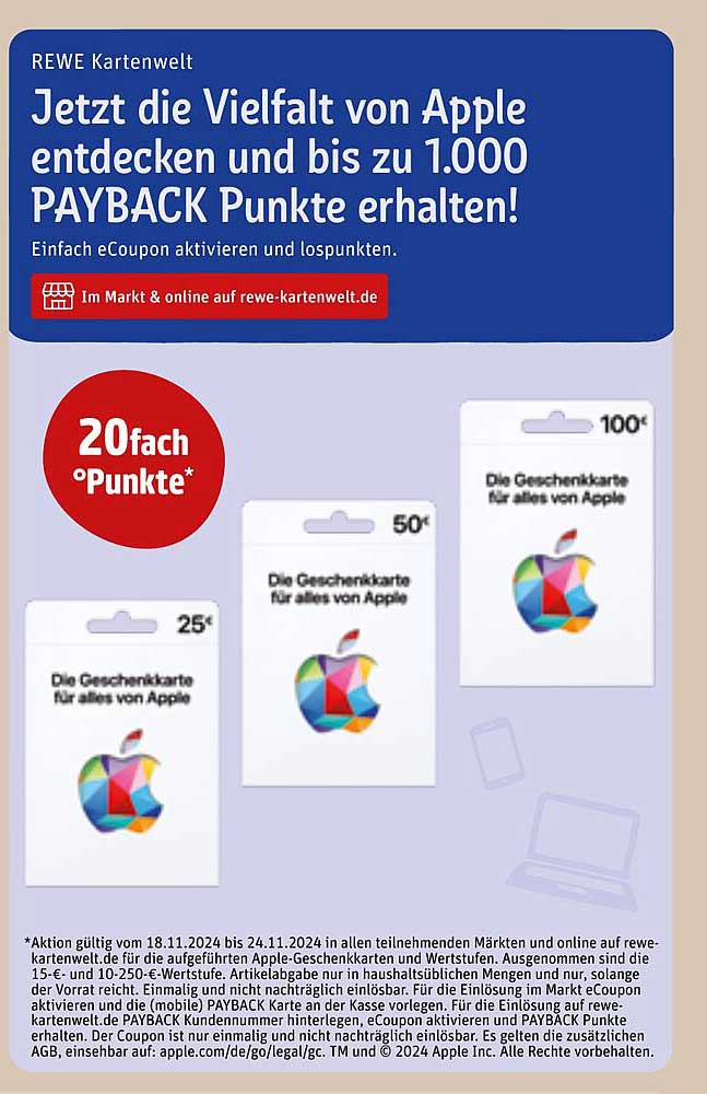 Die Geschenkkarte für alles von Apple