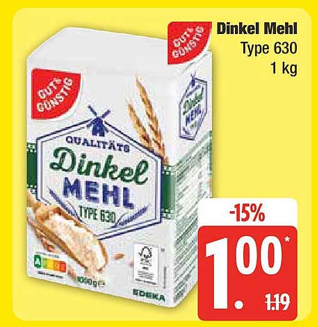 Dinkel Mehl Type 630