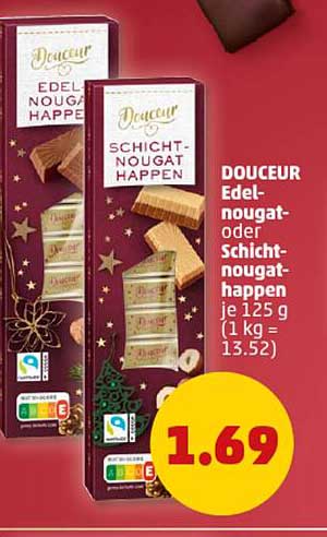 DOUCEUR Edel-nougat- oder Schicht-nougat-happen