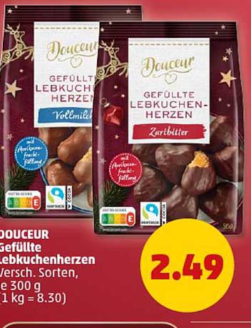 Douceur Gefüllte Lebkuchenherzen