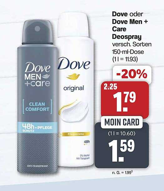 Dove oder Dove Men + Care Deospray