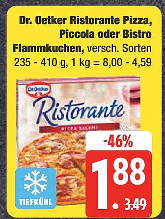 Dr. Oetker Ristorante Pizza, Piccola oder Bistro Flammkuchen