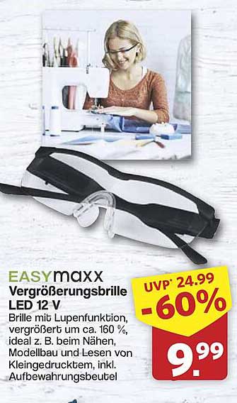 EASYmaxx Vergrößerungsbrille LED 12 V