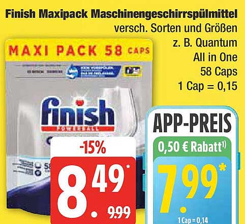 Finish Maxipack Maschinen-Geschirrspülmittel