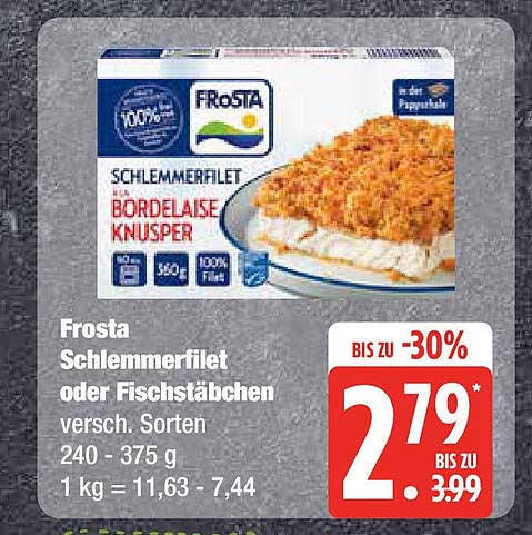 Frosta Schlemmerfilet oder Fischstäbchen