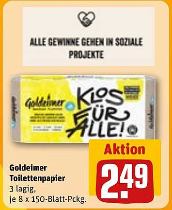 Goldeimer Toilettenpapier