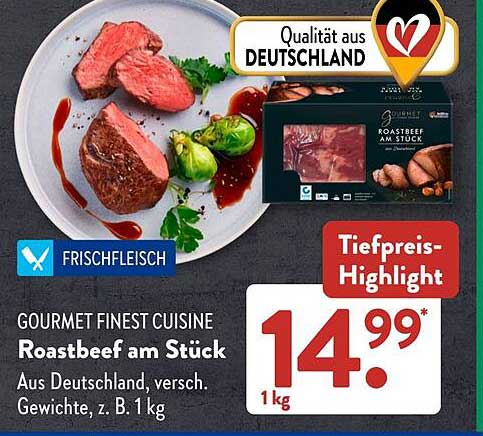 GOURMET FINEST CUISINE Roastbeef am Stück