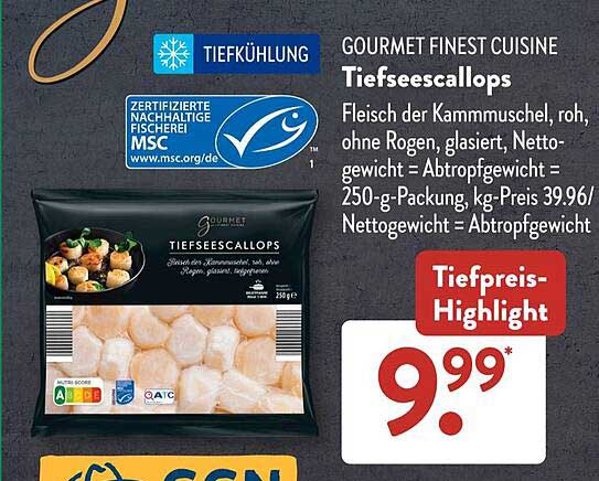 GOURMET FINEST CUISINE Tiefseescallops