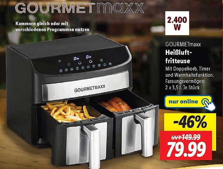 GOURMETmaxx Heißluftfritteuse