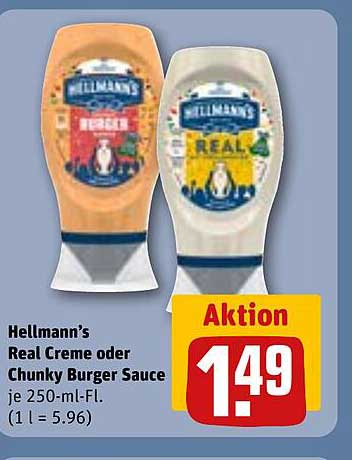 Hellmann's Real Creme oder Chunky Burger Sauce