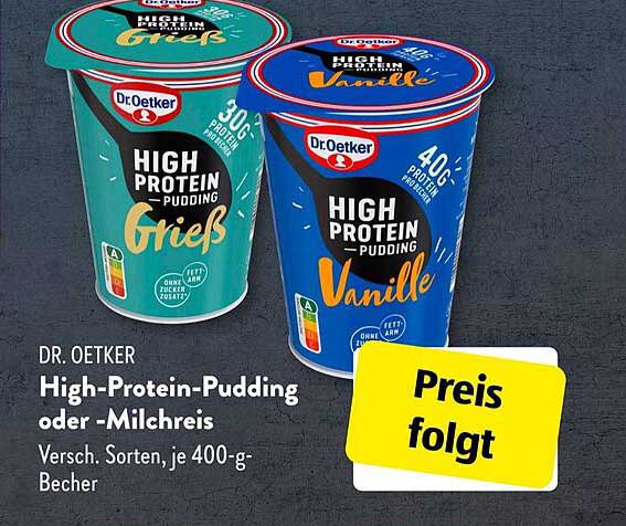 High-Protein-Pudding oder -Milchreis