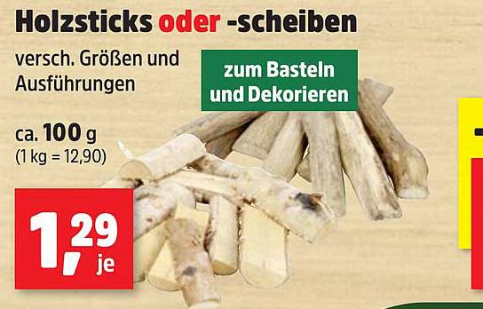 Holzsticks oder -scheiben