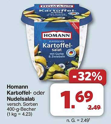 Homann Kartoffel- oder Nudelsalat