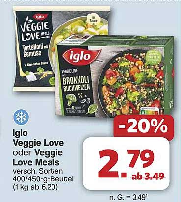 Iglo Veggie Love oder Veggie Love Meals