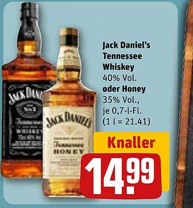 Jack Daniel's Tennessee Whiskey oder Honey