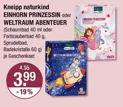 Kneipp naturkind EINHORN PRINZESSIN oder WELTRAUM ABENTEUER