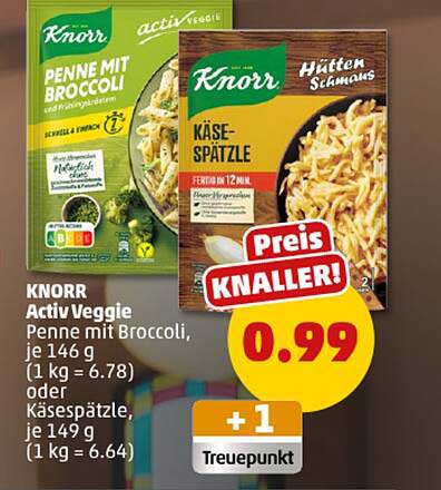 KNORR Activ Veggie Penne mit Broccoli