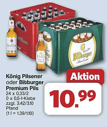 König Pilsener oder Bitburger Premium Pils