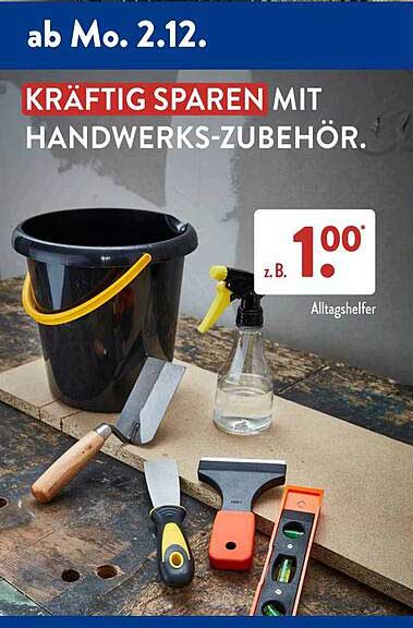 KRÄFTIG SPAREN MIT HANDWERKS-ZUBEHÖR.