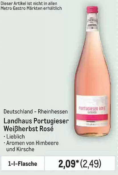 Landhaus Portugieser Weißherbst Rosé