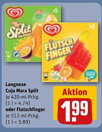 Langnese Cuja Mara Split oder Flutschfinger