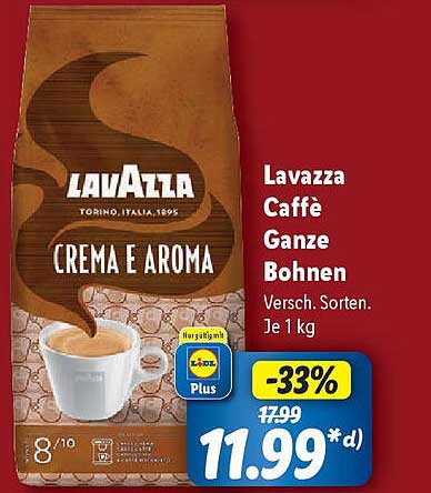 Lavazza Caffè Ganze Bohnen